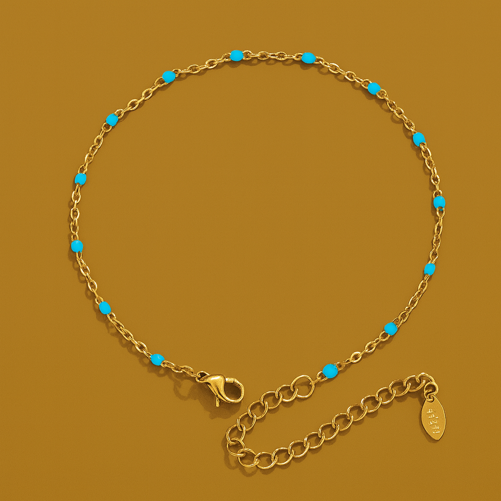 Bracelet Croix Dorée – Perles Fines & Chaîne Ornée | DIVINÉO